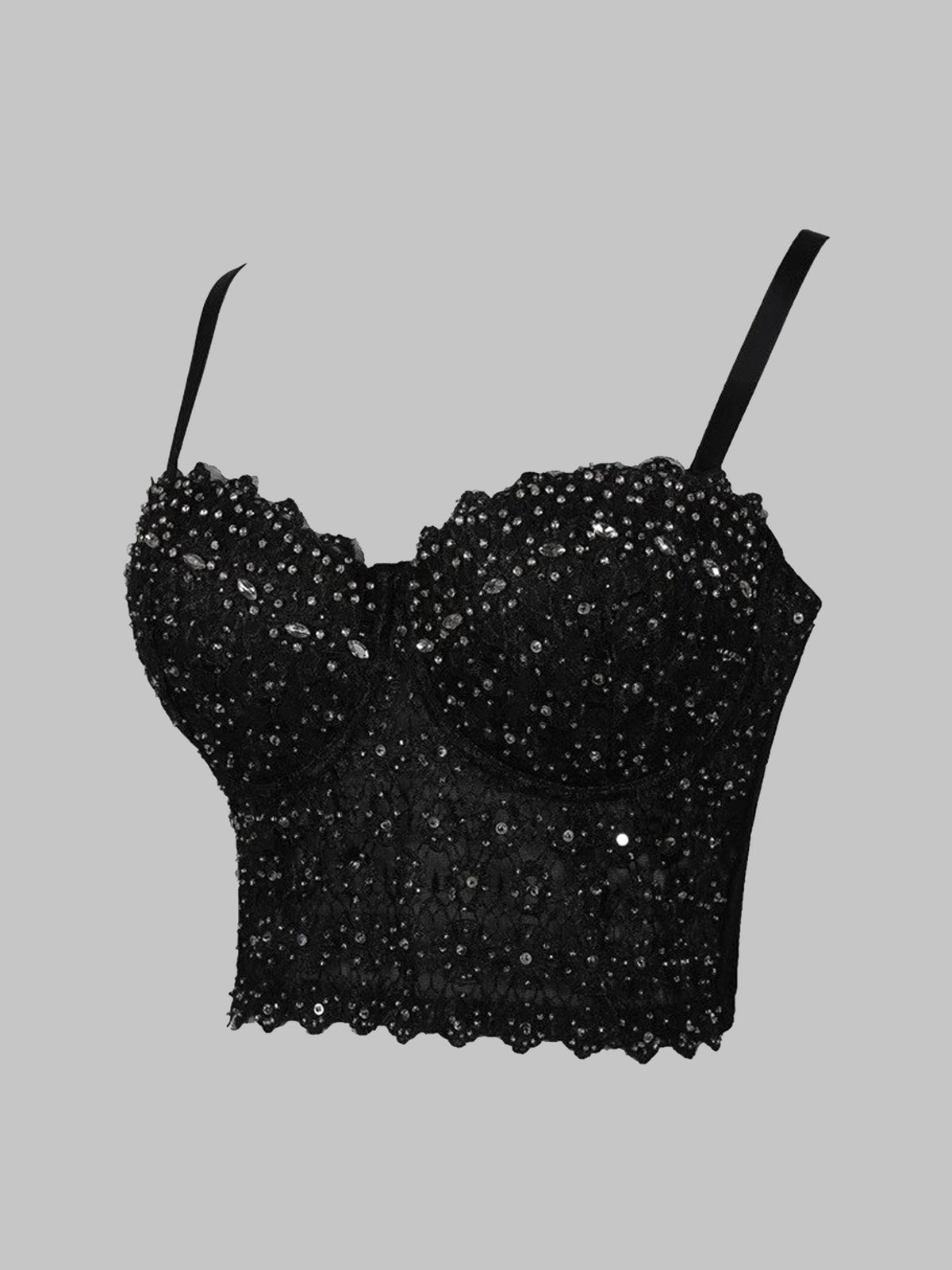 Calista Skin Tone High-end Embroidered Rhinestone-Encrusted Boning Corset Avalabel