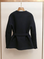 sigrid navy blue 4-pocket tweed jacket Avalabel