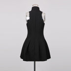 Carol Black Halterneck Dress in Grain Avalabel