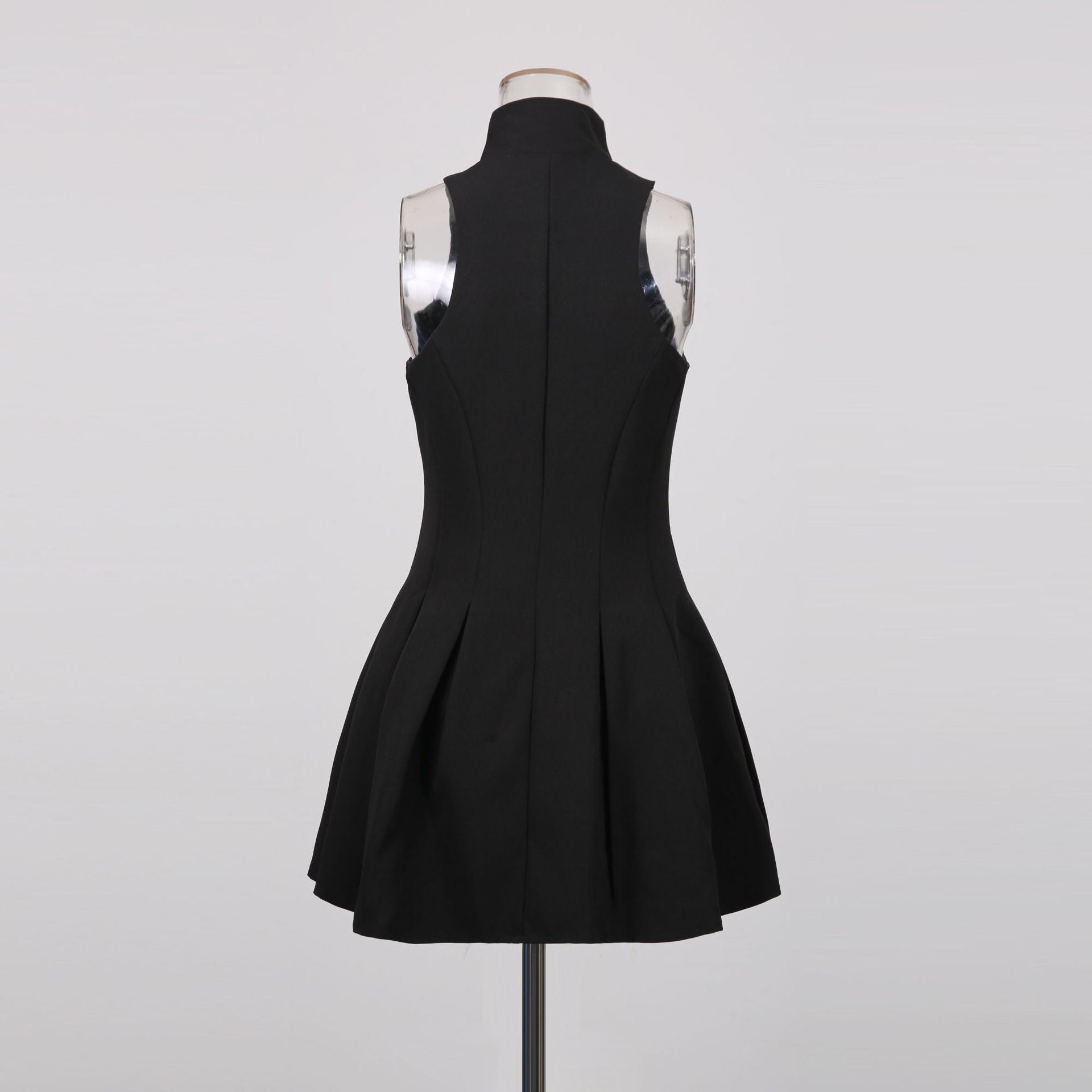 Carol Black Halterneck Dress in Grain Avalabel