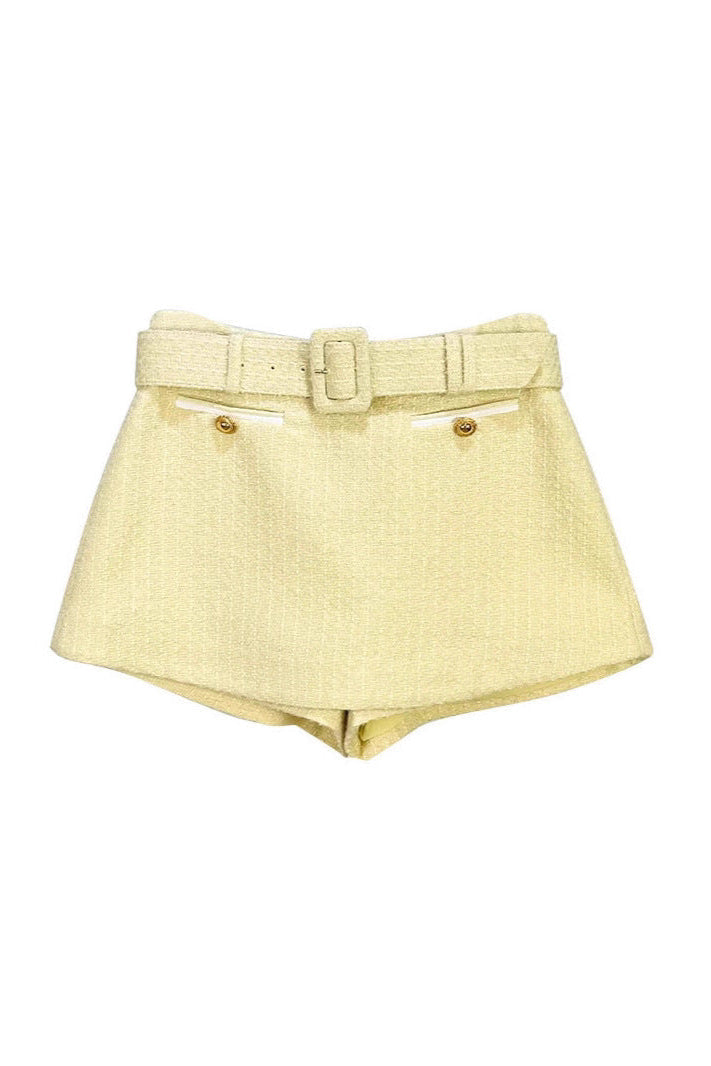 sigrid Boucle Skort in Yellow Avalabel