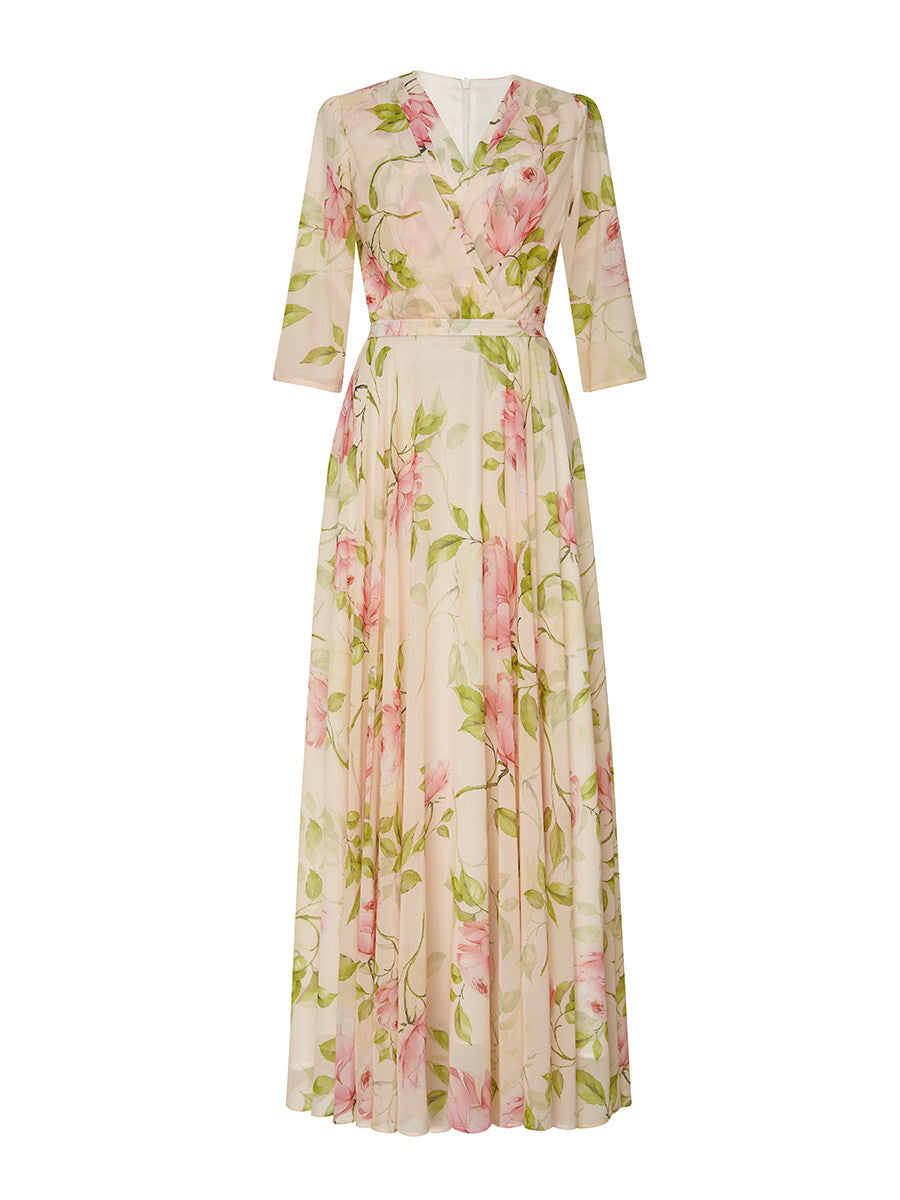 Floral Printed Midi Dress Avalabel