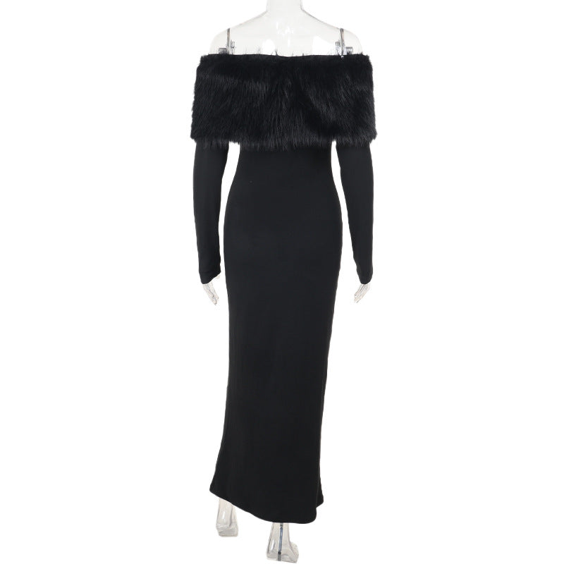 susie furry embellished bodycon midi dress in black Avalabel