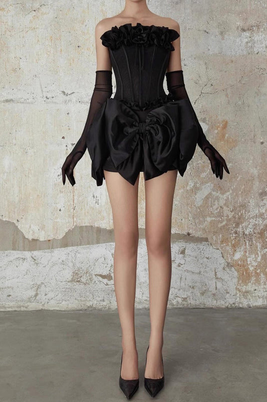 Patricia Flower Bow Corset Skirt Set