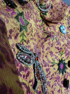 gold jacquard mini skirt Avalabel