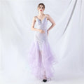 sequin slip tulle maxi dress Avalabel