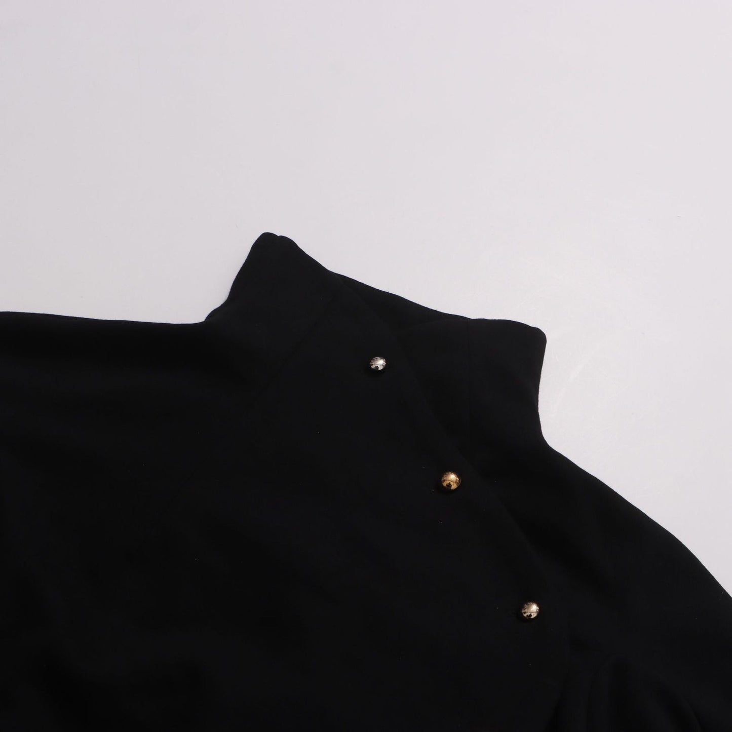 Button-embellished cotton-jersey top maxi skirt suit in black