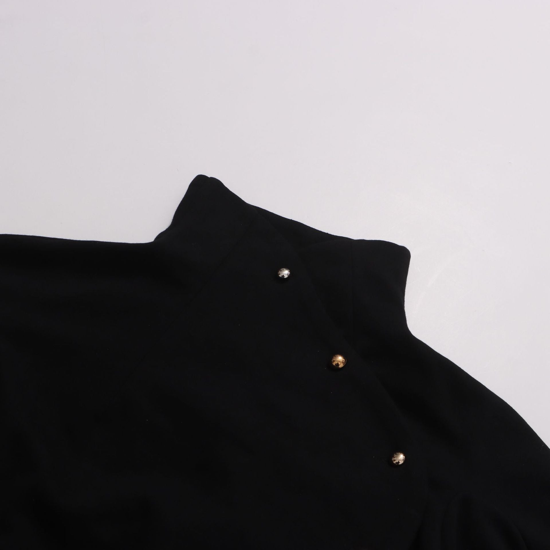 Button-embellished cotton-jersey top maxi skirt suit in black Avalabel
