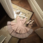 fluffy Mini Dress In Pink Avalabel