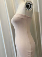 kimberley beige off-shoulder Sleeveless sequin jersey Maxi Dress Avalabel