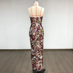 vivien fireworks pattern sequin embroidery strapless maxi dress Avalabel