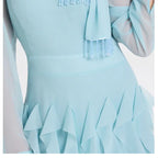 bonnie blue Bow Neck Tiered Ruffle Maxi Dress Avalabel