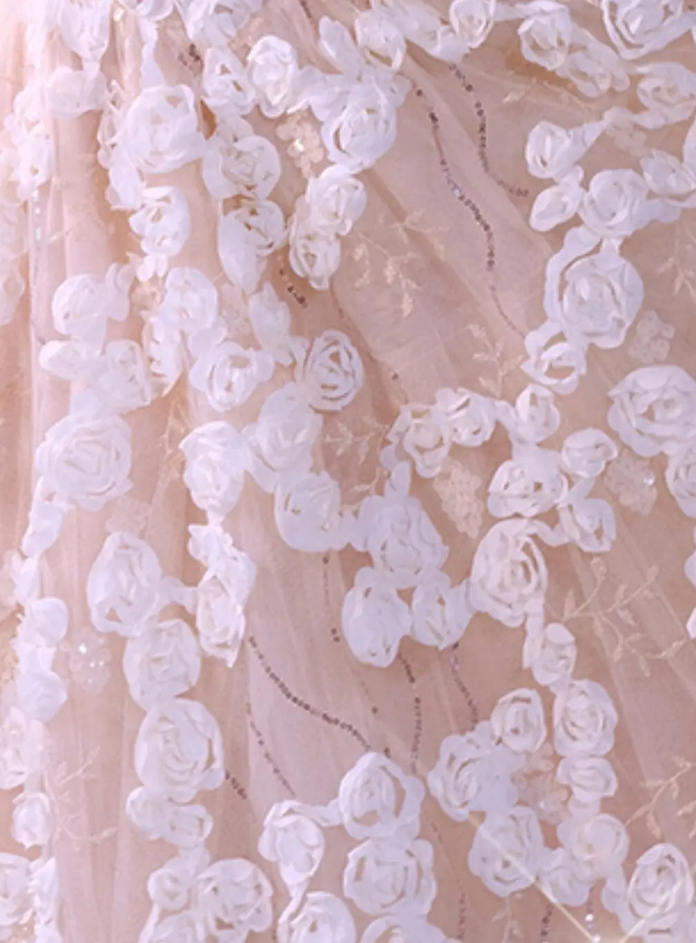 Leah White/Beige Sleeveless  Flower Dress Avalabel