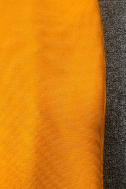 Yellow Spaghetti Strap Backless Midi Dress