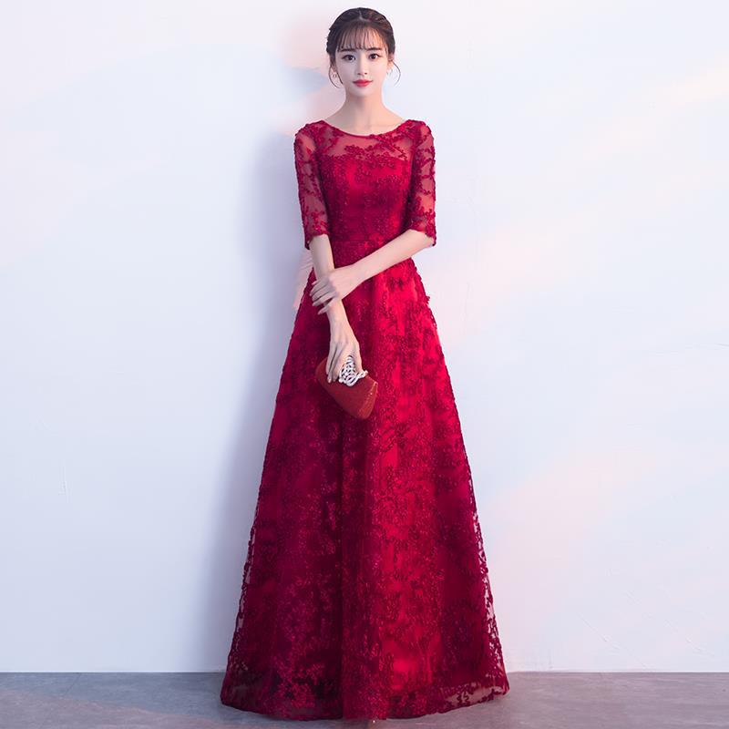 Queena Champagne Elegant Long Evening Gown Suitable for Banquets Maxi Dress Avalabel