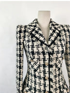Ophelia Houndstooth Tweed Mini Dress Avalabel