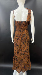 Leopard Print Slip Maxi Dress Avalabel