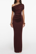 Ofira Off Shoulder Ruched Maxi Dress Avalabel