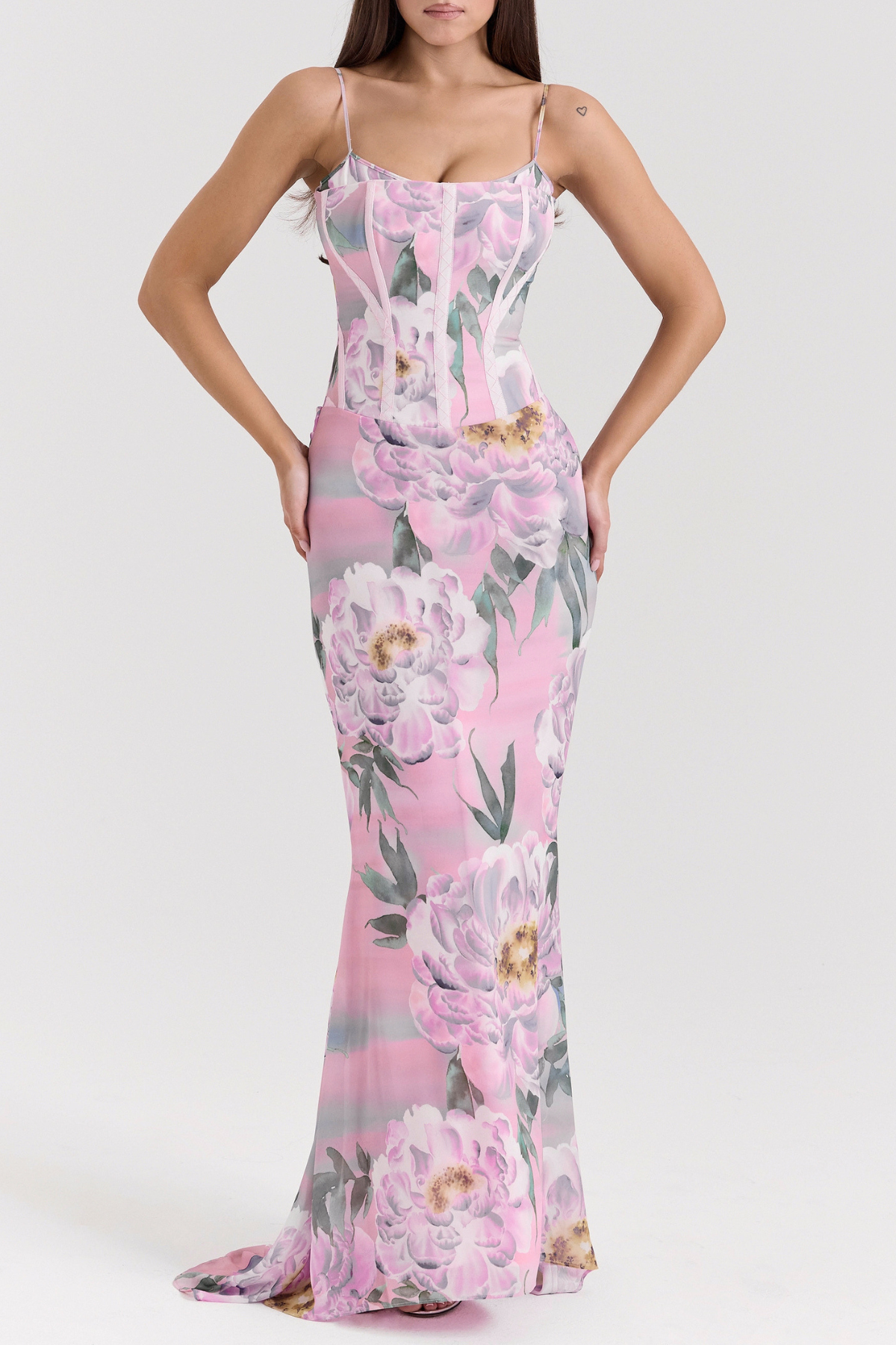 letitia Floral Corset Maxi Dress