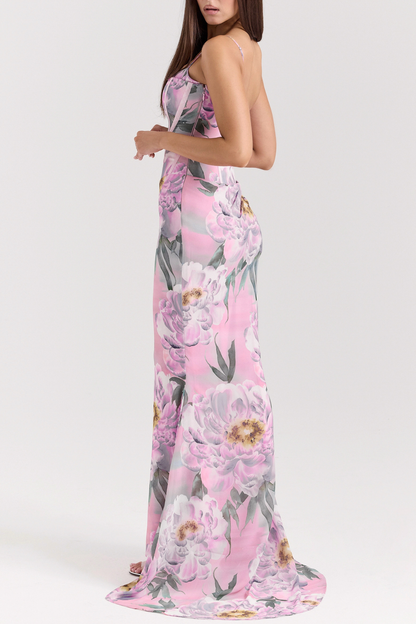 letitia Floral Corset Maxi Dress