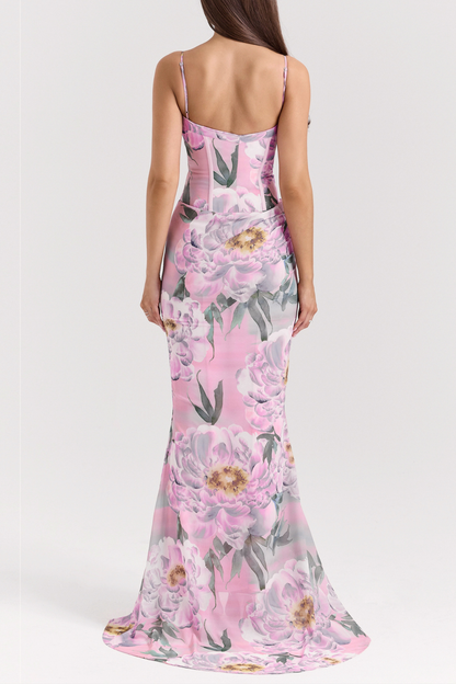 letitia Floral Corset Maxi Dress