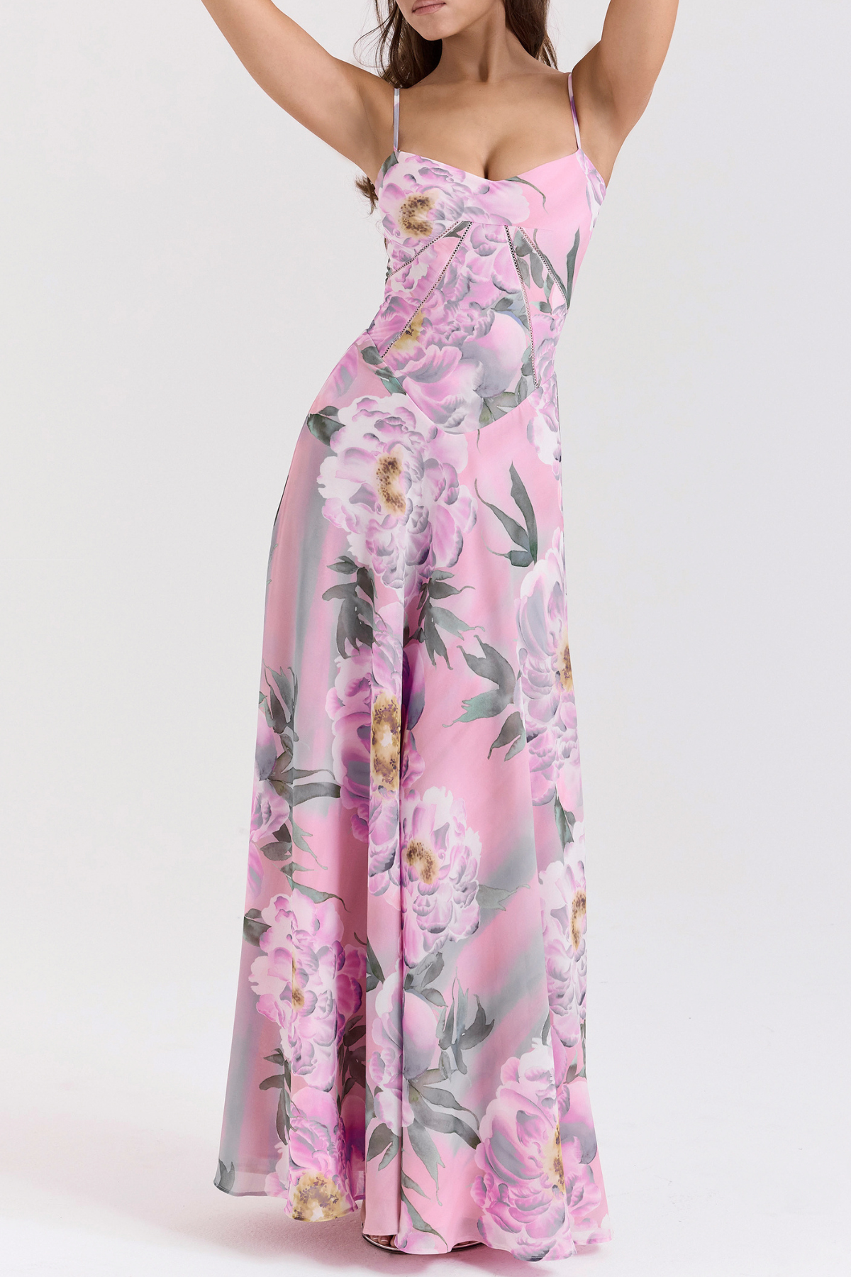 letitia Floral Corset Maxi Dress