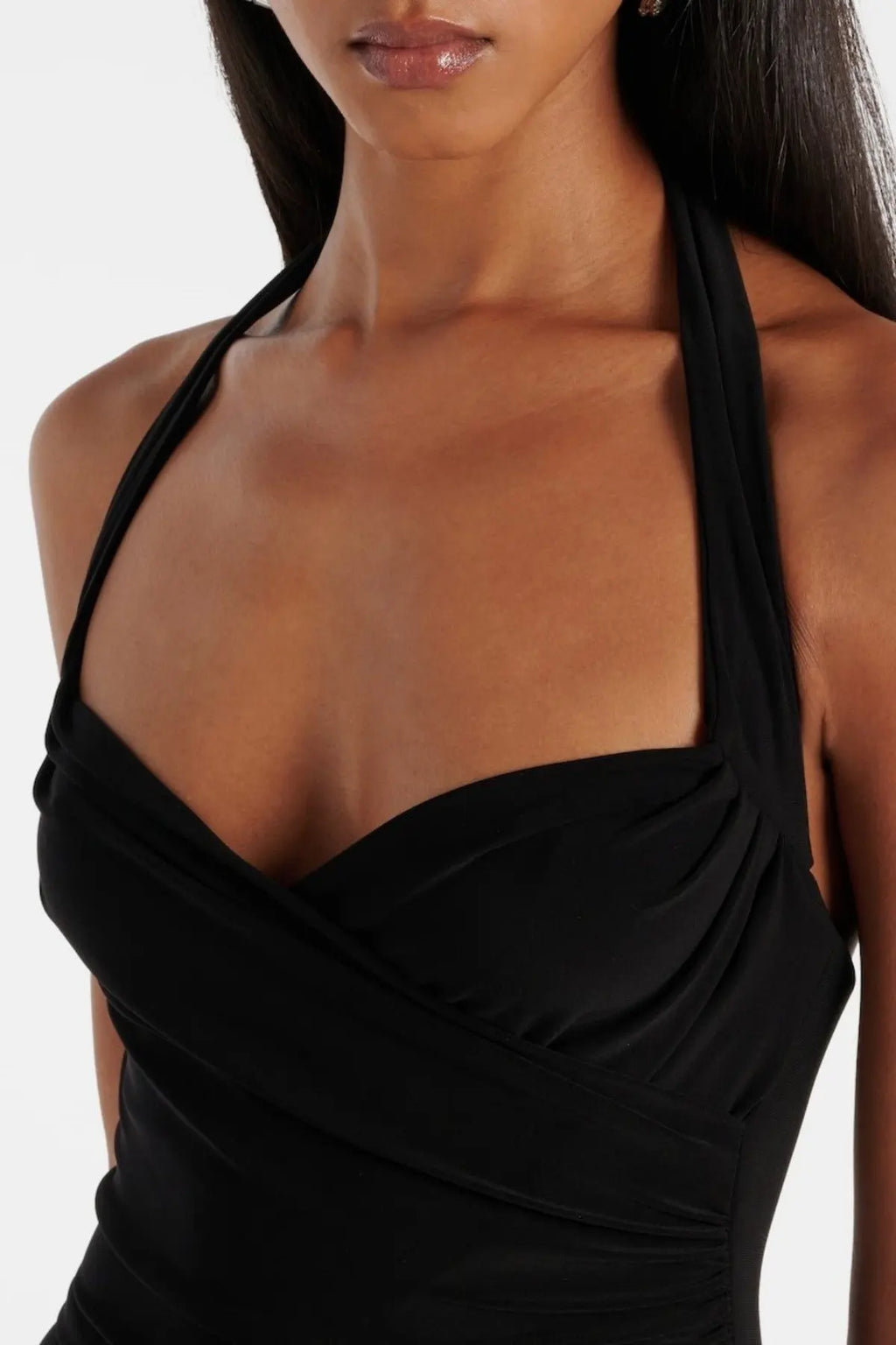 Ornan Halter Mesh Maxi Dress Avalabel