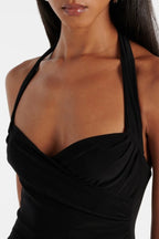 Ornan Halter Mesh Maxi Dress Avalabel