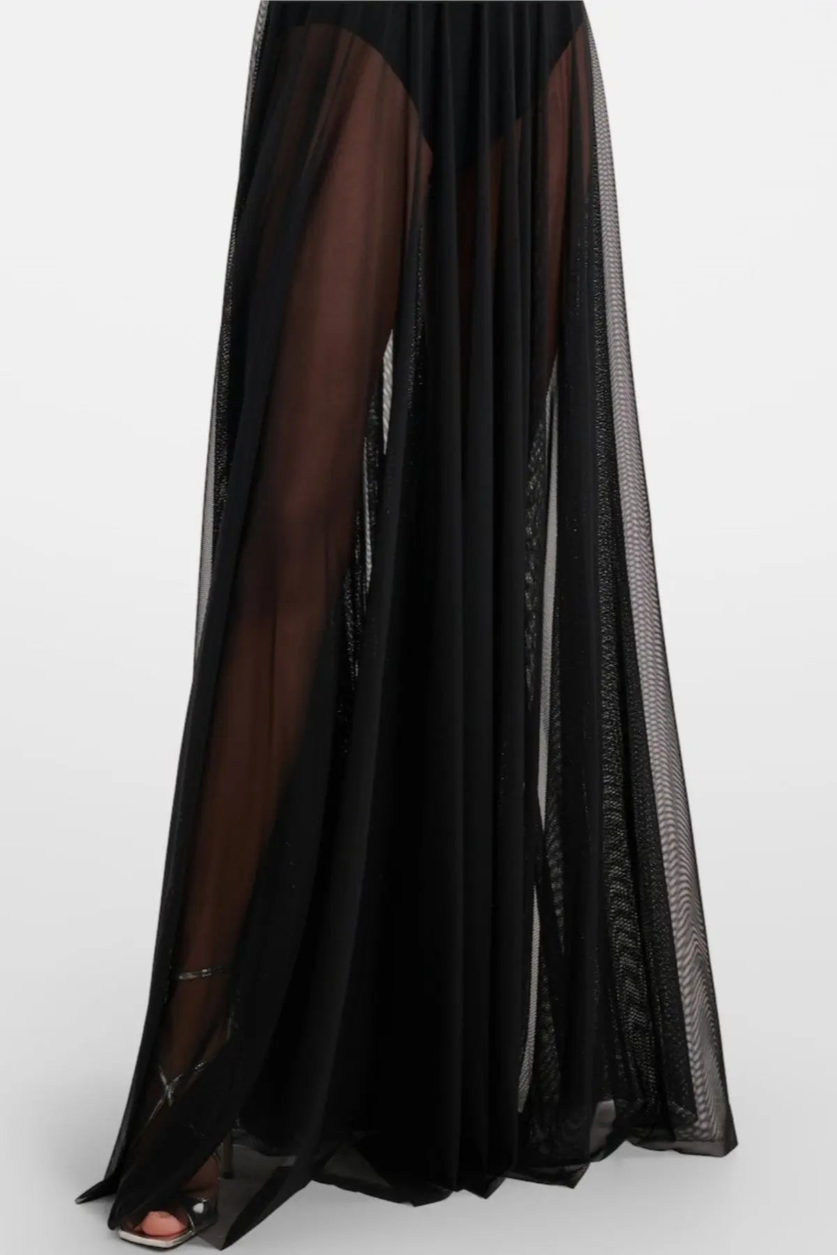 Ornan Halter Mesh Maxi Dress Avalabel
