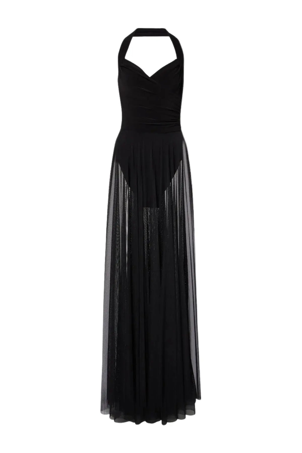 Ornan Halter Mesh Maxi Dress Avalabel