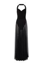 Ornan Halter Mesh Maxi Dress Avalabel