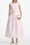 Jocelyn Bowknot-Side Bandage Strapless Maxi Dress in Black Avalabel