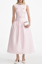 Jocelyn Bowknot-Side Bandage Strapless Maxi Dress in Black Avalabel