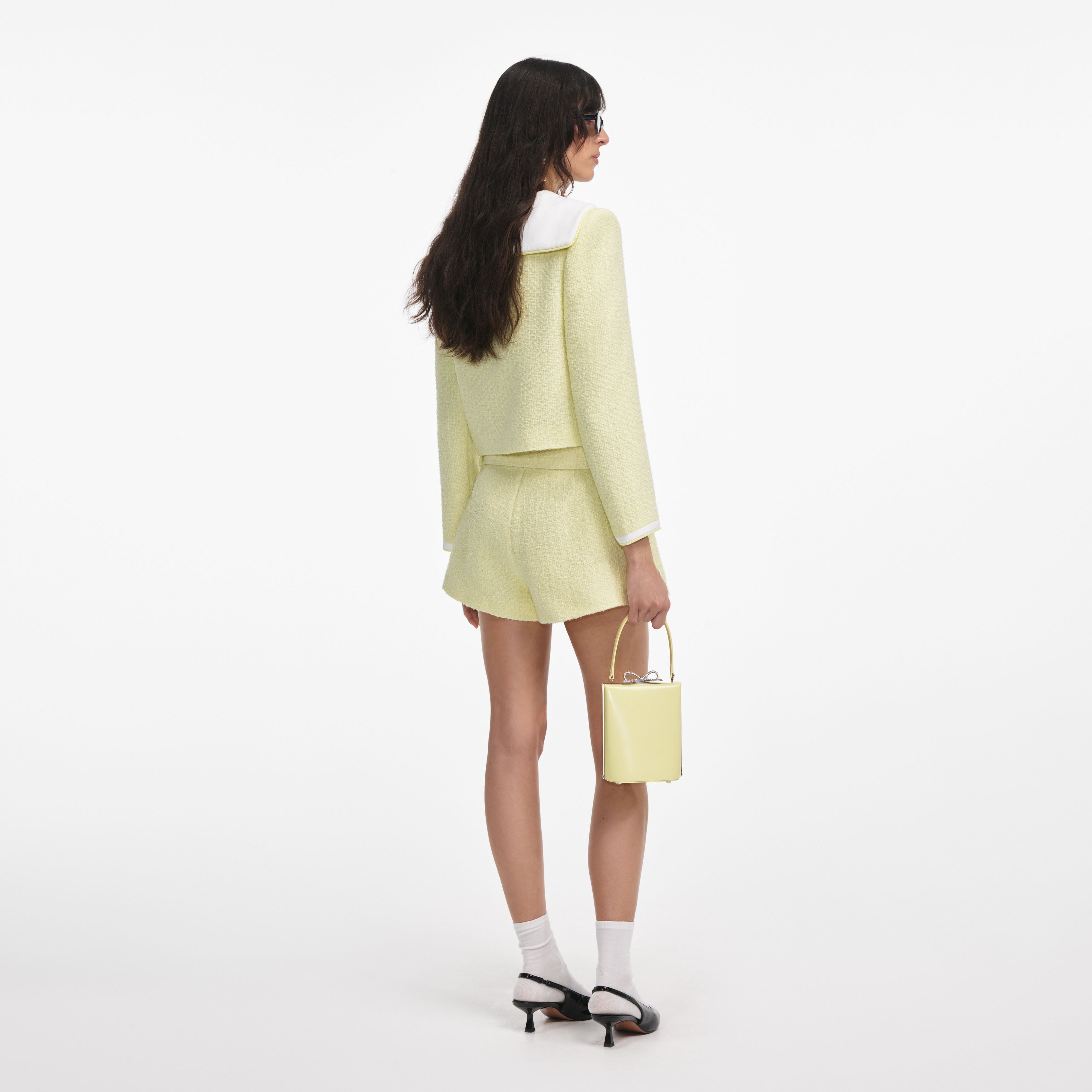 sigrid Boucle Skort in Yellow Avalabel