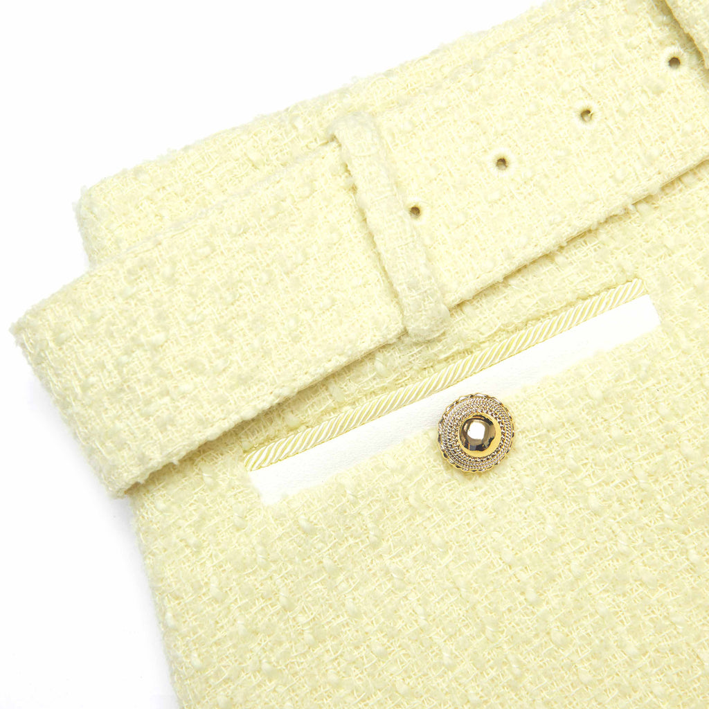 sigrid Boucle Skort in Yellow Avalabel