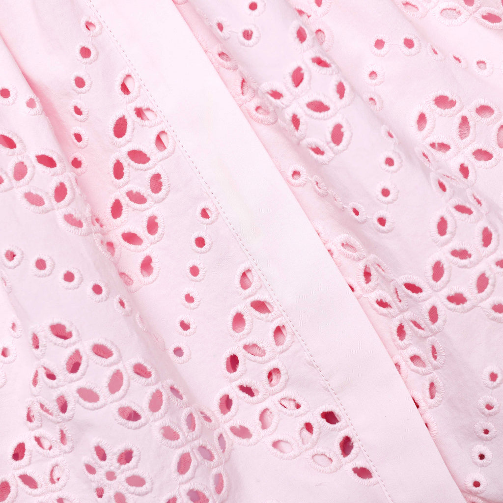cheryl Pink Cotton Broderie Mini Dress Avalabel