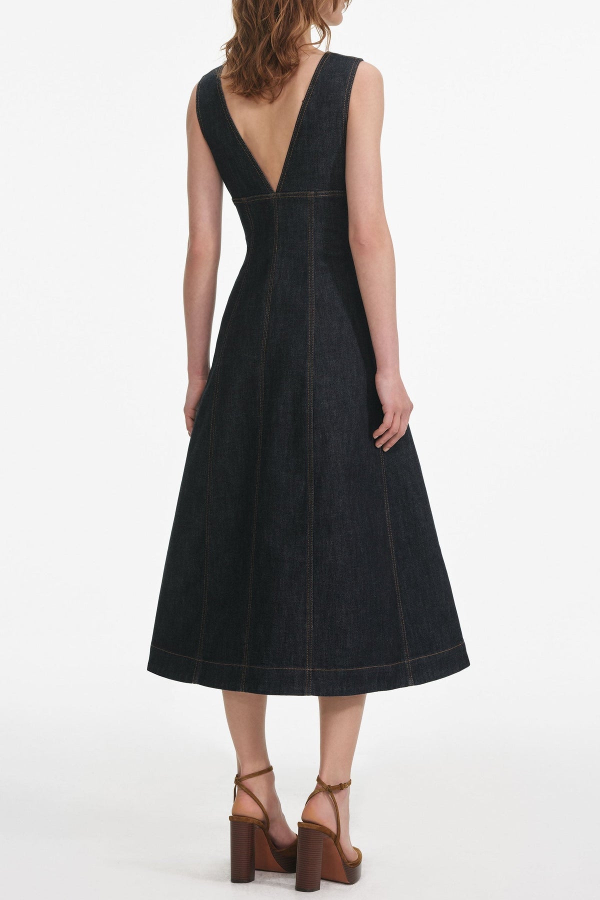 sally Indigo Denim Midi Dress Avalabel