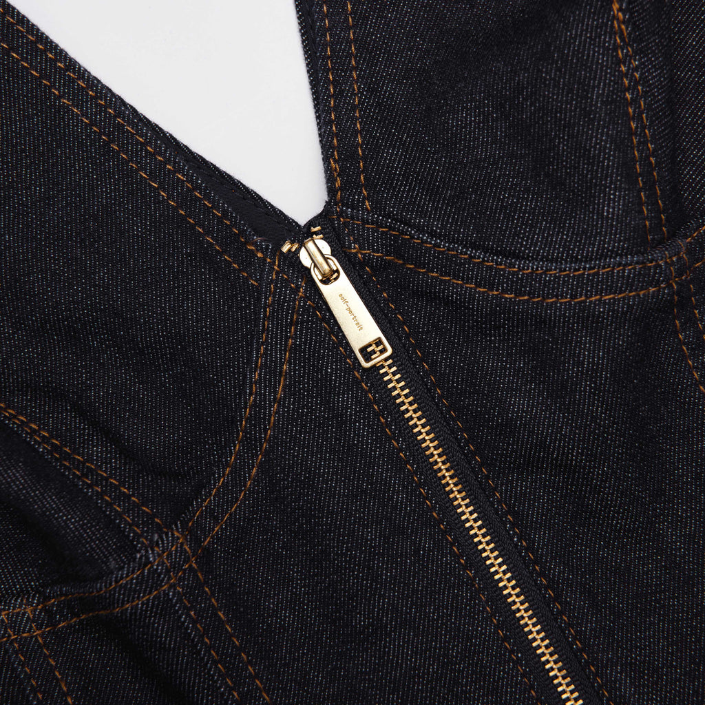 elizabeth Indigo Denim Mini Dress Avalabel