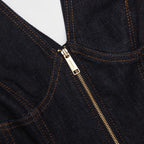 elizabeth Indigo Denim Mini Dress Avalabel