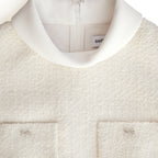 zoe Cream Boucle Sleeveless Midi Dress Avalabel