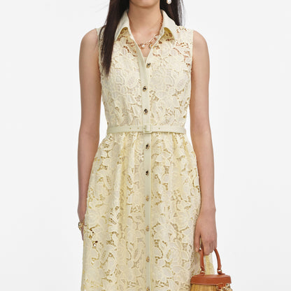 ingrid Yellow Lace Maxi Dress