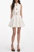 patricia Cream Linen Mini Dress Avalabel