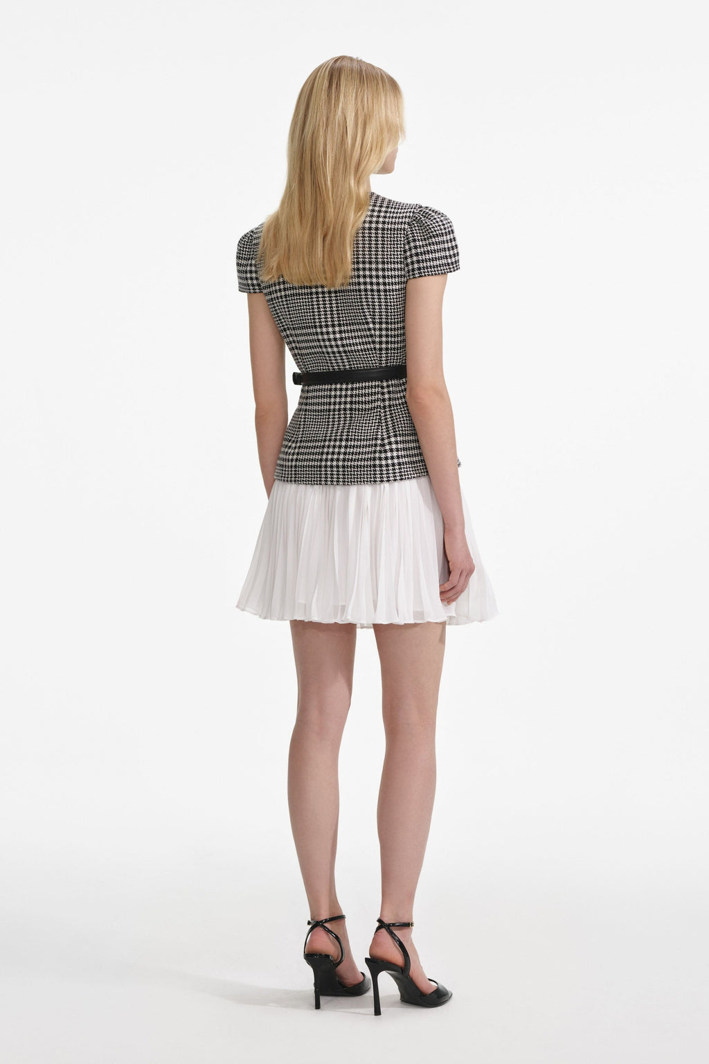 Houndstooth Mini Dress Avalabel