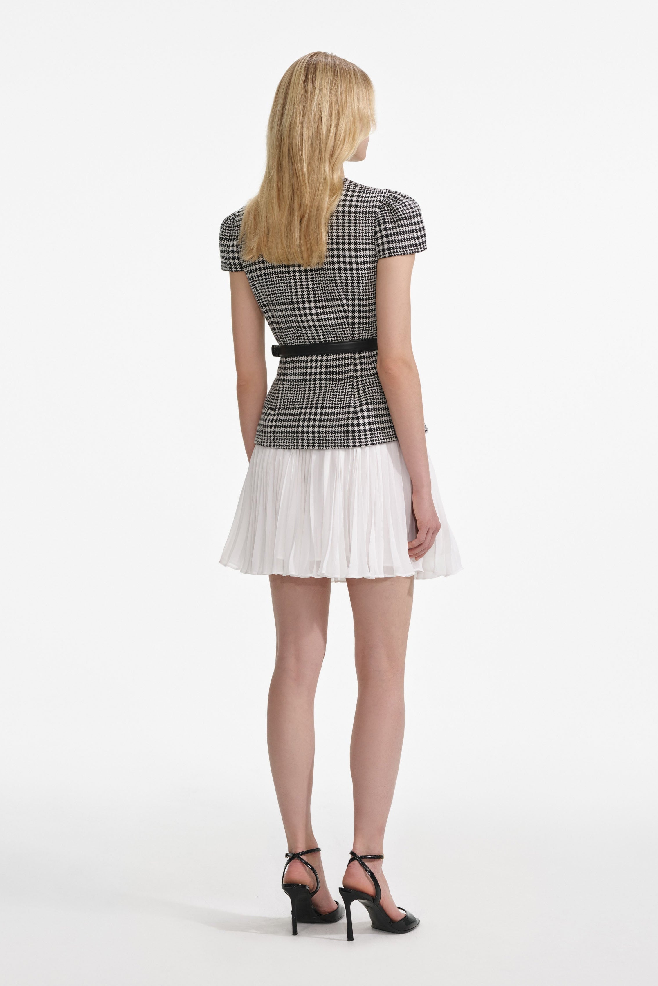Houndstooth Mini Dress Avalabel