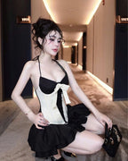 Dominic Halter Black White Patchwork Mini Dress Avalabel