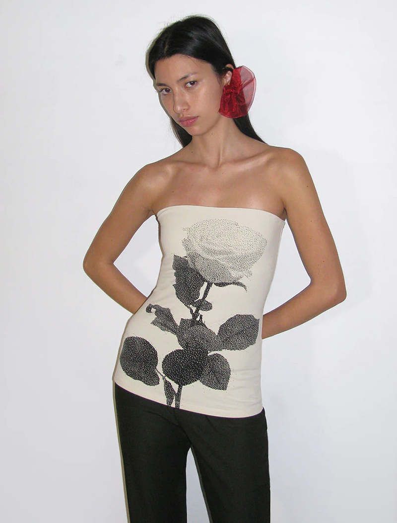 PALOMA WOOL CONXITA TUBE TOP IN ECRU Avalabel