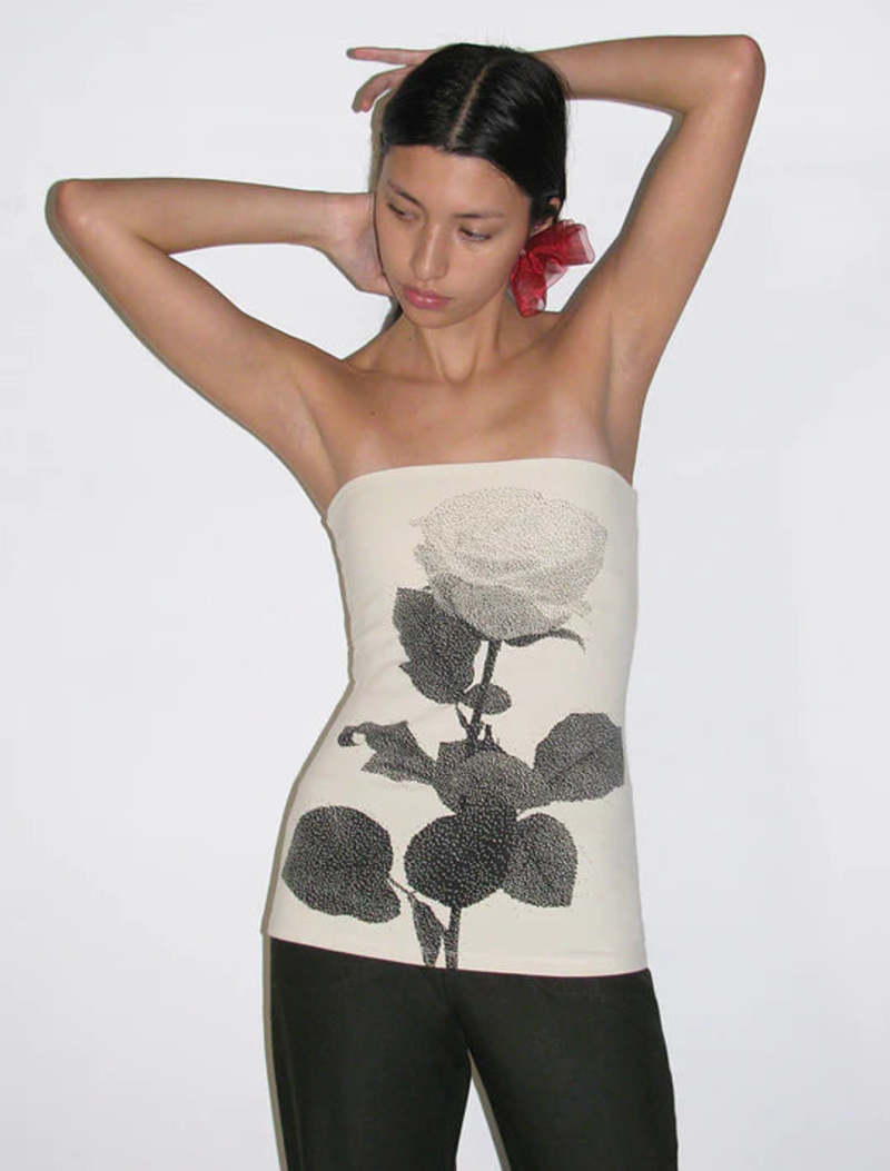 PALOMA WOOL CONXITA TUBE TOP IN ECRU Avalabel