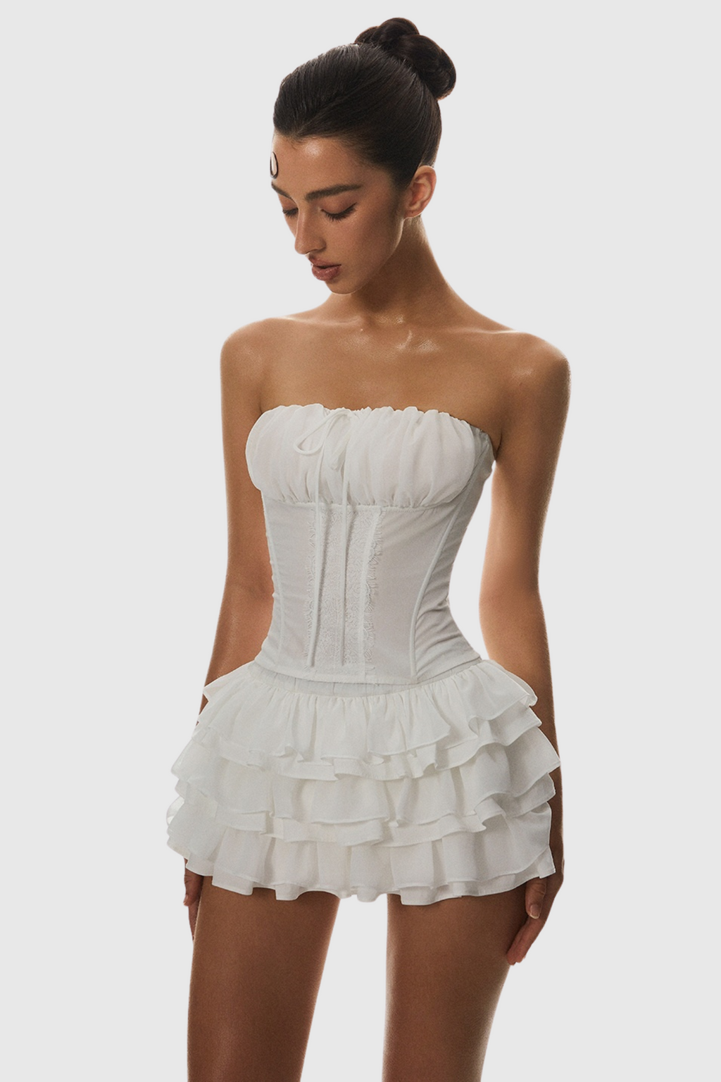 Panue Ruched Strapless Corset Avalabel