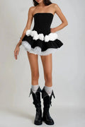 Archer Floral Strapless Mini Dress & Shorts Set Avalabel
