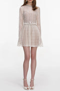 odelette Cream Organza Lace Mini Dress Avalabel